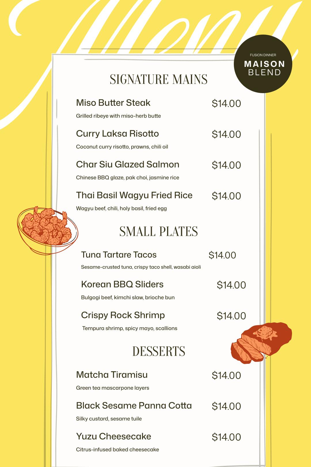Menu 13