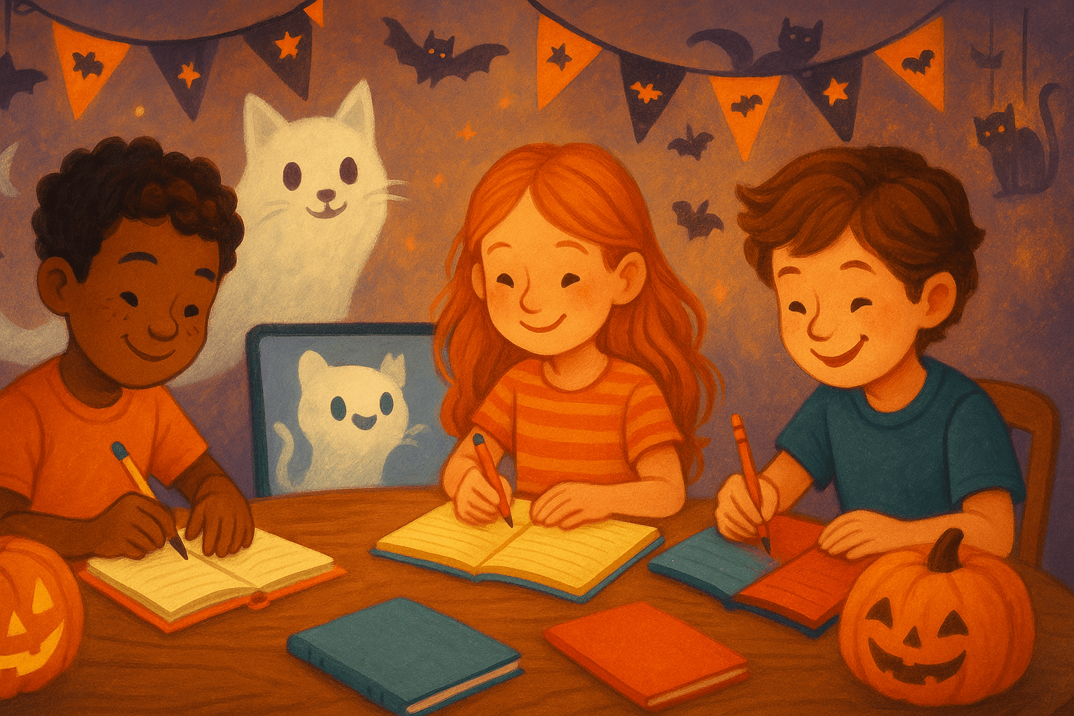 Top 20 Halloween Writing Prompts That Blend AI Imagination and Childlike Wonder