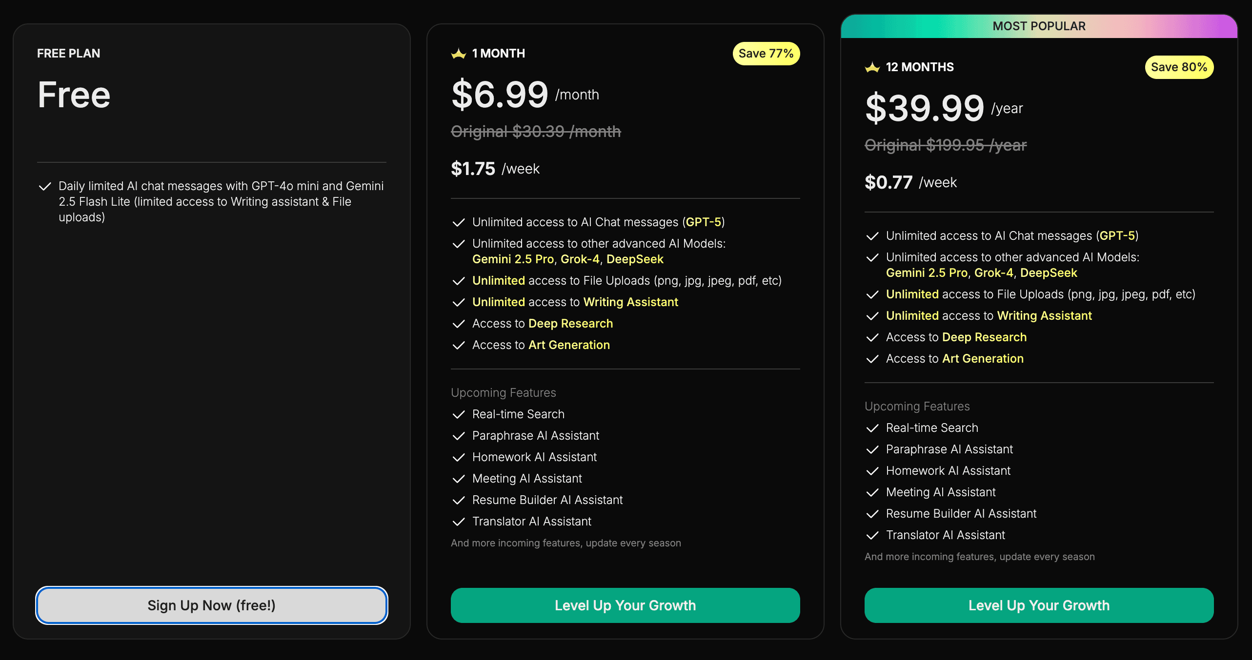 chat smith pricing plan